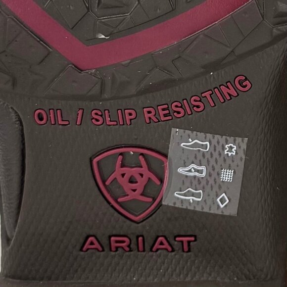 NWOB Ariat Womens Brown Leather Western Shortie Boots US 6.5B Oil/Slip Resistant - Picture 13 of 13